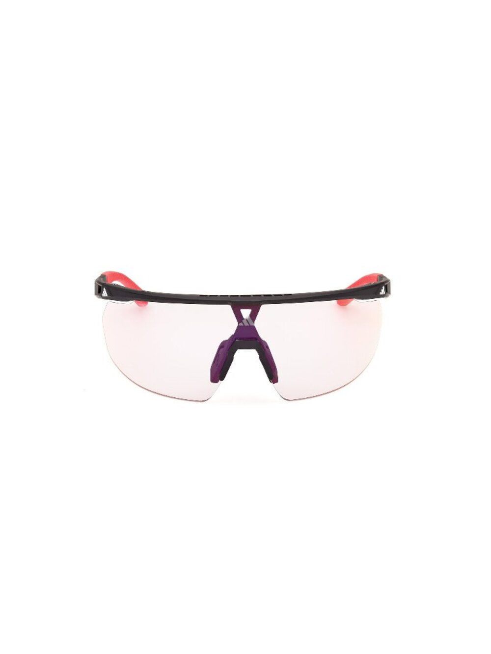New Adidas Sport Unisex Sunglasses Black Shield Red Lens Injected Frame SP0095